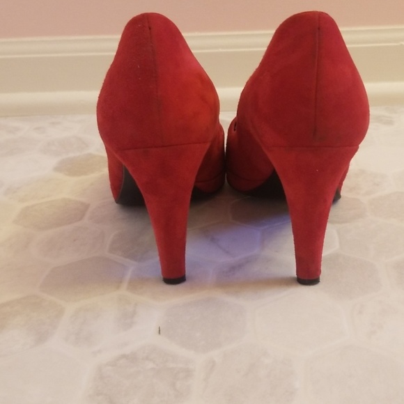 SACCO italian red sueded pumps - Picture 3 of 8